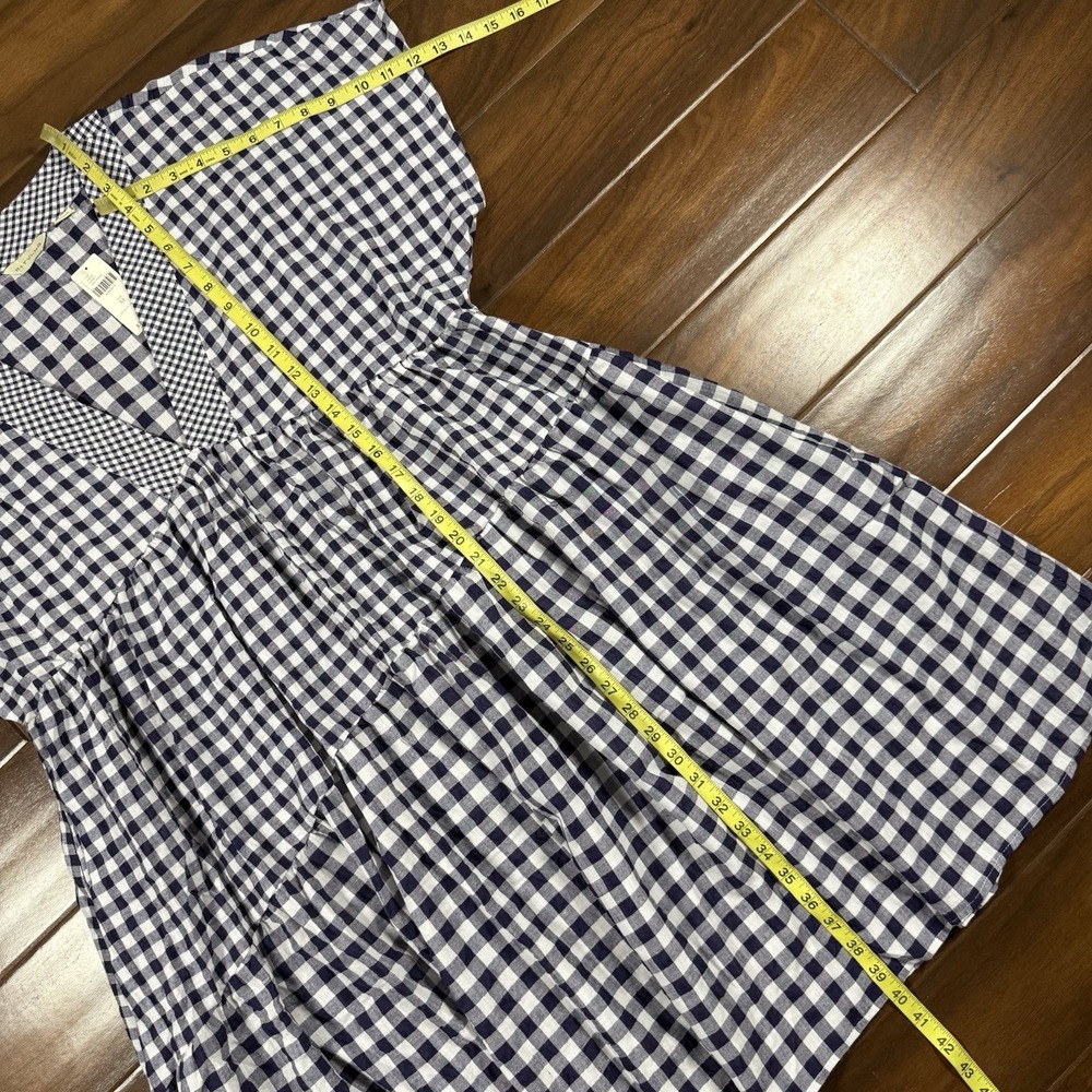 Anthropologie 11.1 TYLHO Women's Size XL Blue White Gingham Tunic Dress‎ - Picture 5 of 11